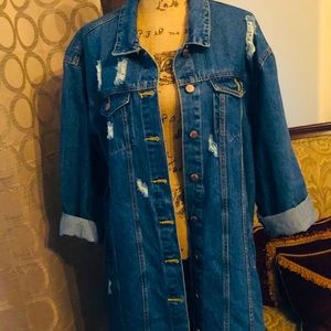 New Denim Coat. Never worn. NWOT